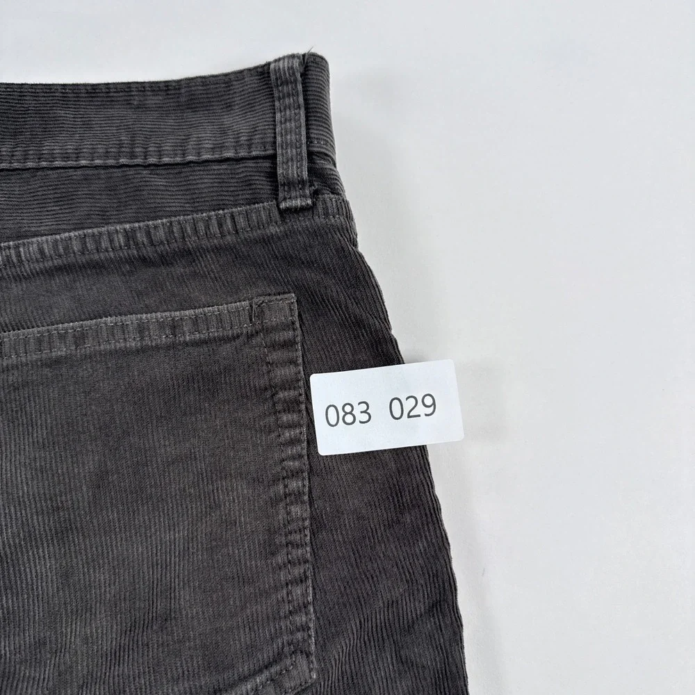 J Crew Mens Pants 34x34 Gray 484 Slim Fit Corduroy Flat Front Casual Preppy